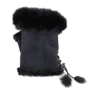 GL1280- PK OF 12-  LADIES CUFF GLOVE WITH FAUX FUR