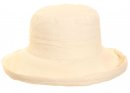 A103 - LINEN HAT WITH LARGE TURN-UP BRIM