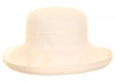 A103 - LINEN HAT WITH LARGE TURN-UP BRIM