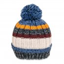 A1800- MENS CHUNKY KNIT BOBBLE HAT WITH FLEECE LINING