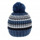 A1951- MENS CHUNKY KNIT BOBBLE HAT WITH FLEECE LININIG