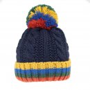 C764- BOYS CABLE KNITTED BOBBLE HAT- WITH LINING