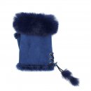 GL1277- PK OF 12-  LADIES CUFF GLOVE WITH FAUX FUR