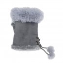 GL1277- PK OF 12-  LADIES CUFF GLOVE WITH FAUX FUR