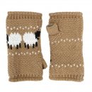 GL1287- LADIES KNIITED SHEEP CUFF GLOVES