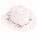 S284- LADIES STRAW COWBOY HAT WITH SHELL BAND