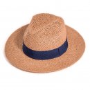 Wholesale adults unisex tan straw fedora with ribbon band