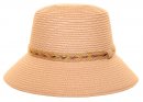 S524- LADIES SHORT BRIM STRAW HAT WITH DETAIL BAND