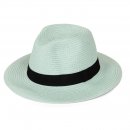 S489PE- PK OF 6 LADIES PEPPERMINT FEDORA WITH RIBBON BAND