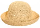 Wholesale white adult neutral straw hat with turn up brim